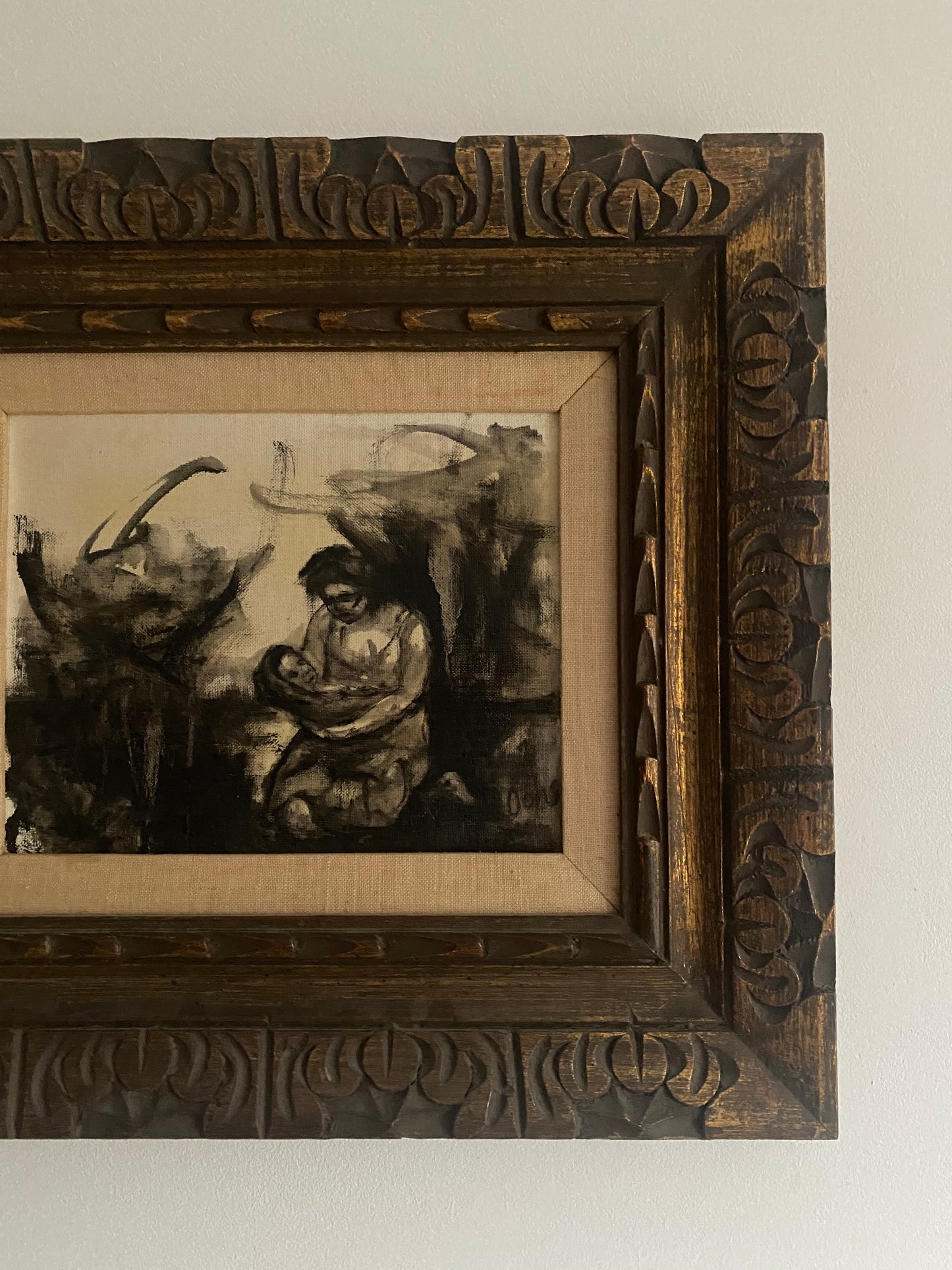 Jacques Ochs Mother and Child Oil Painting