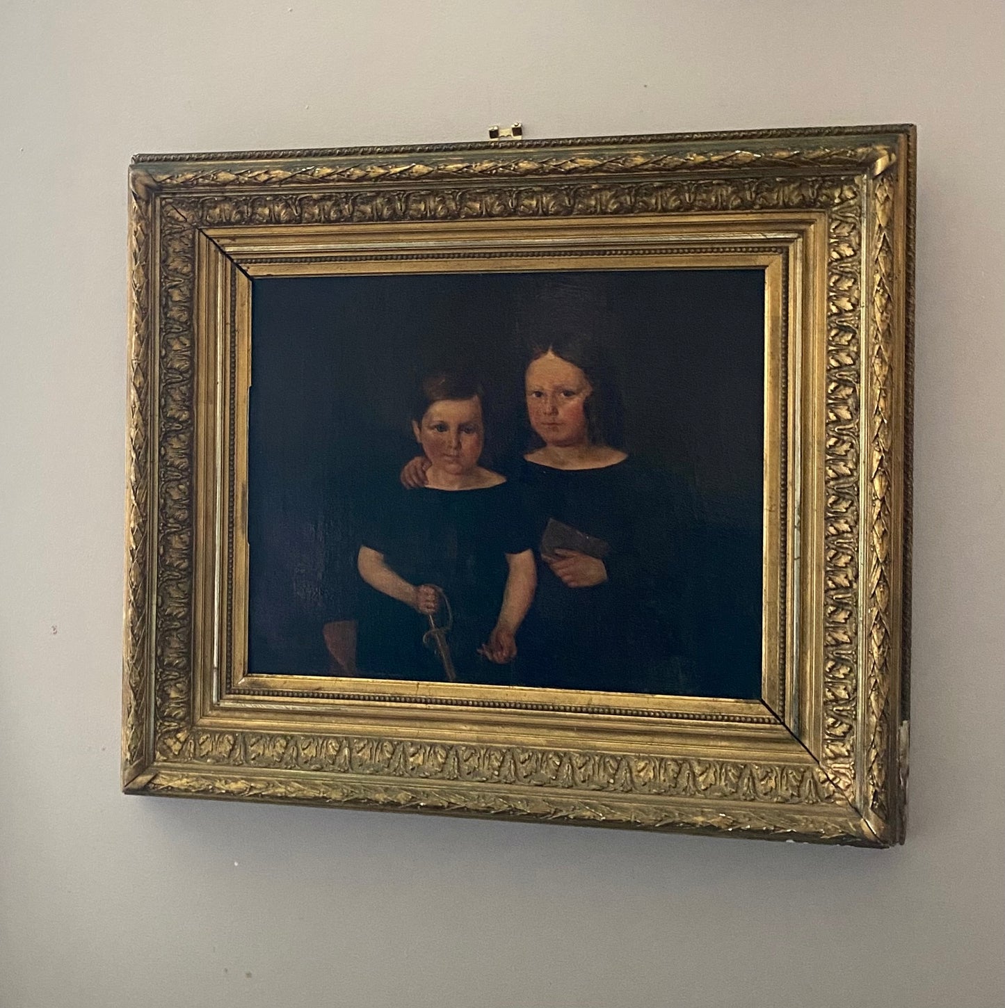 Together Late 19th Century Oil Painting