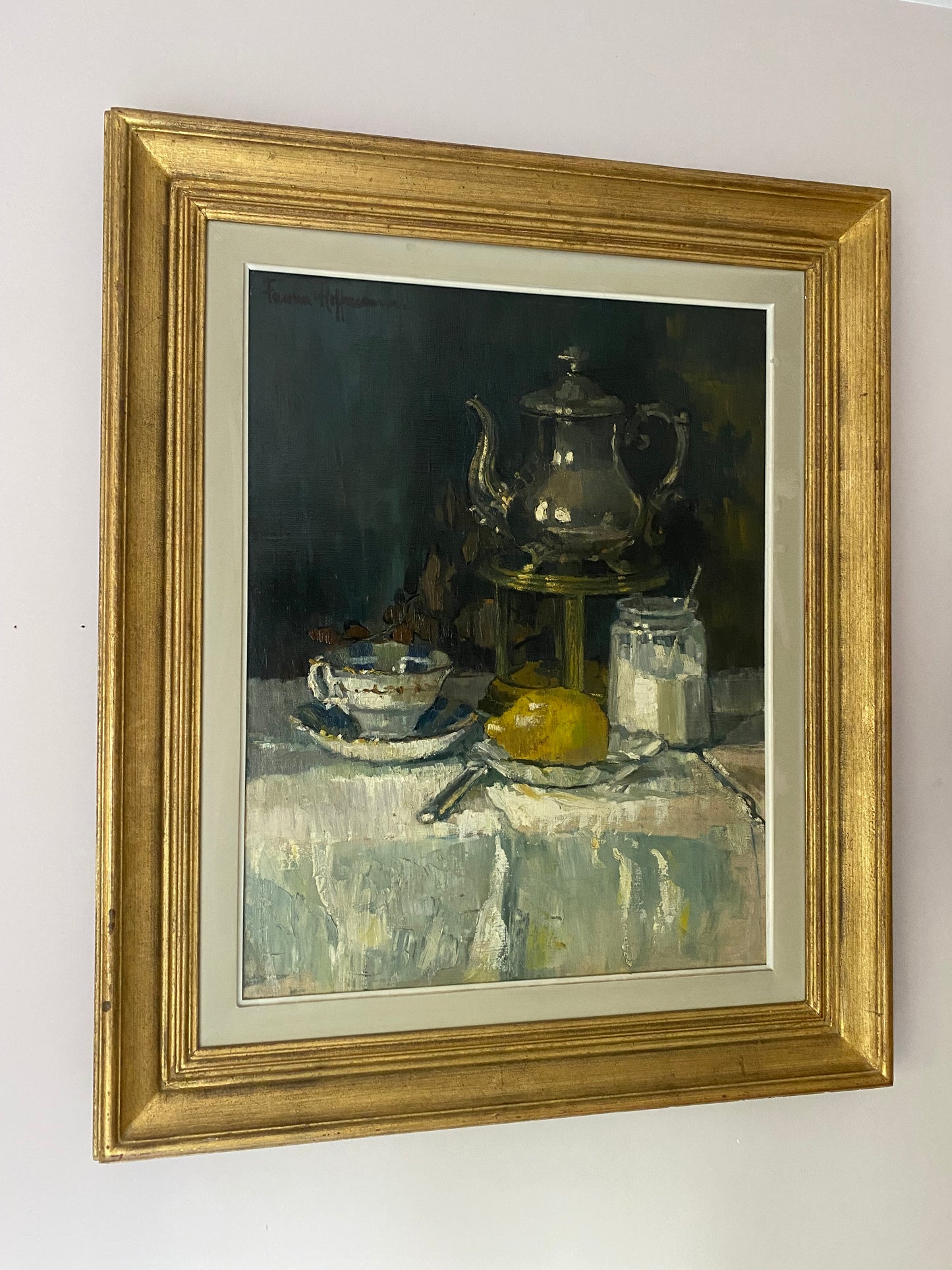 Lemon Tea Oil Painting on Canvas