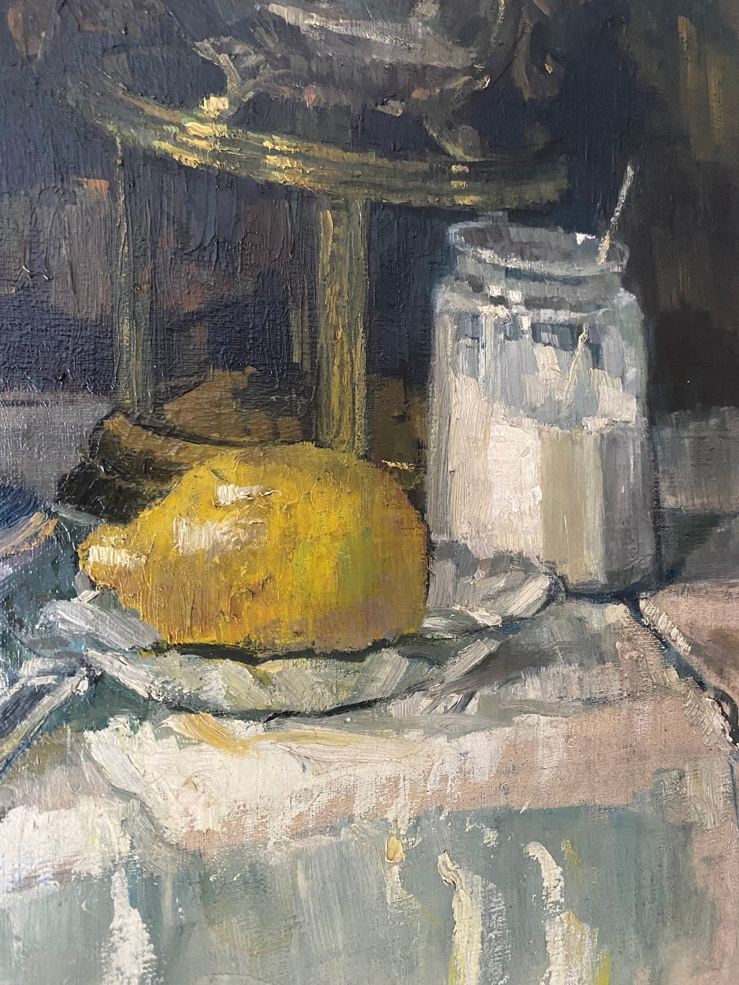 Lemon Tea Oil Painting on Canvas