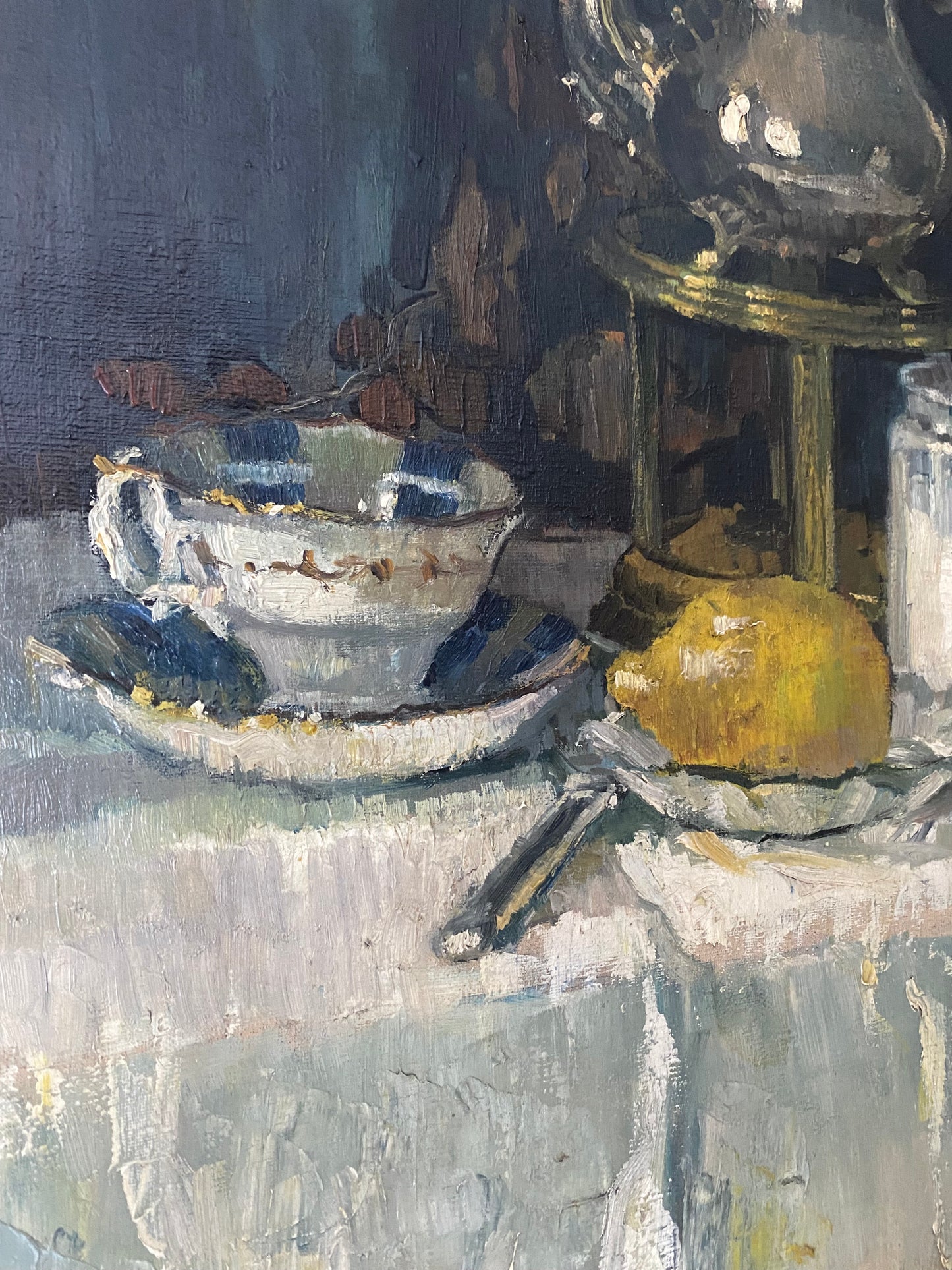 Lemon Tea Oil Painting on Canvas