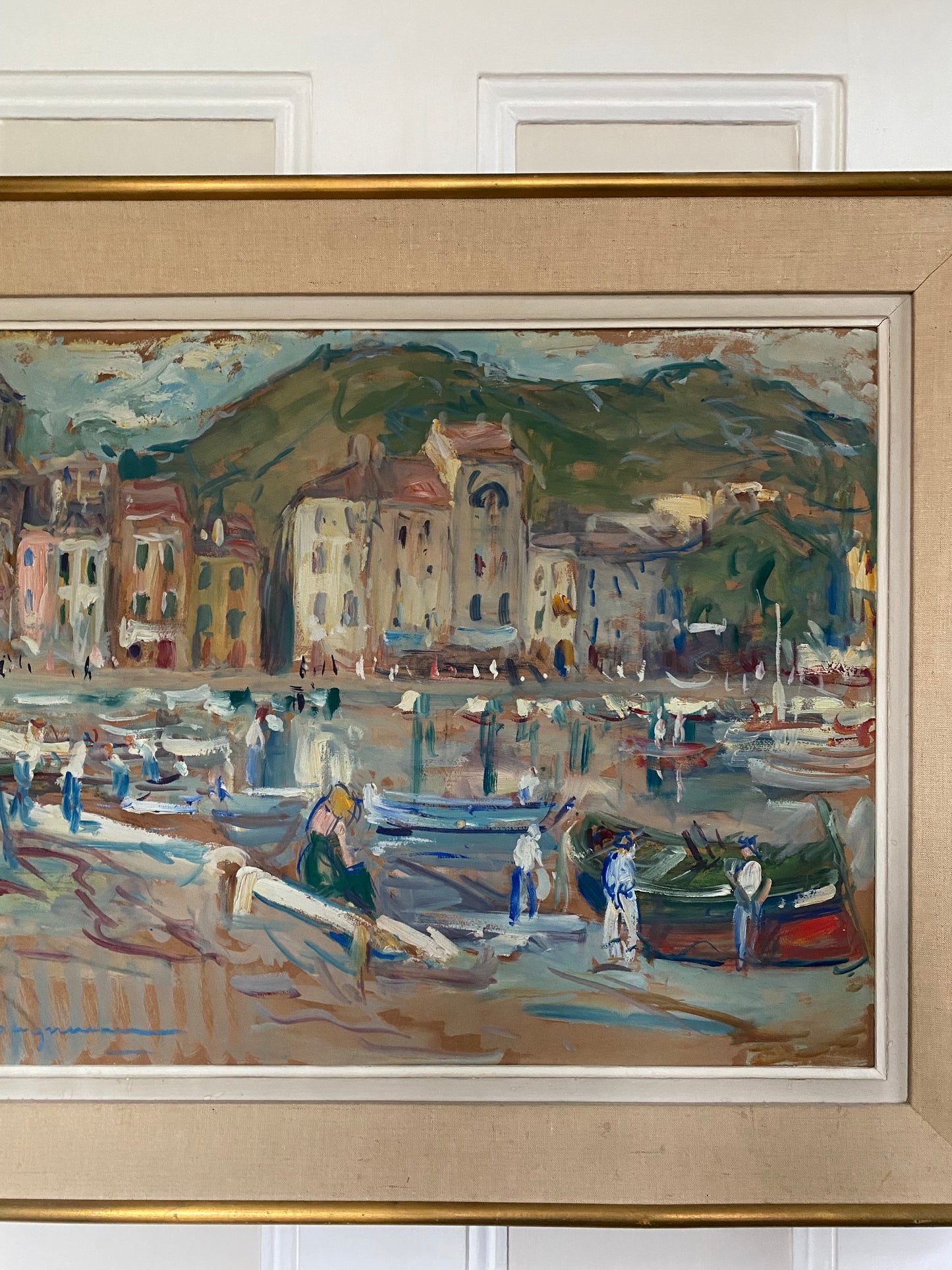 View of the Port Oil Painting