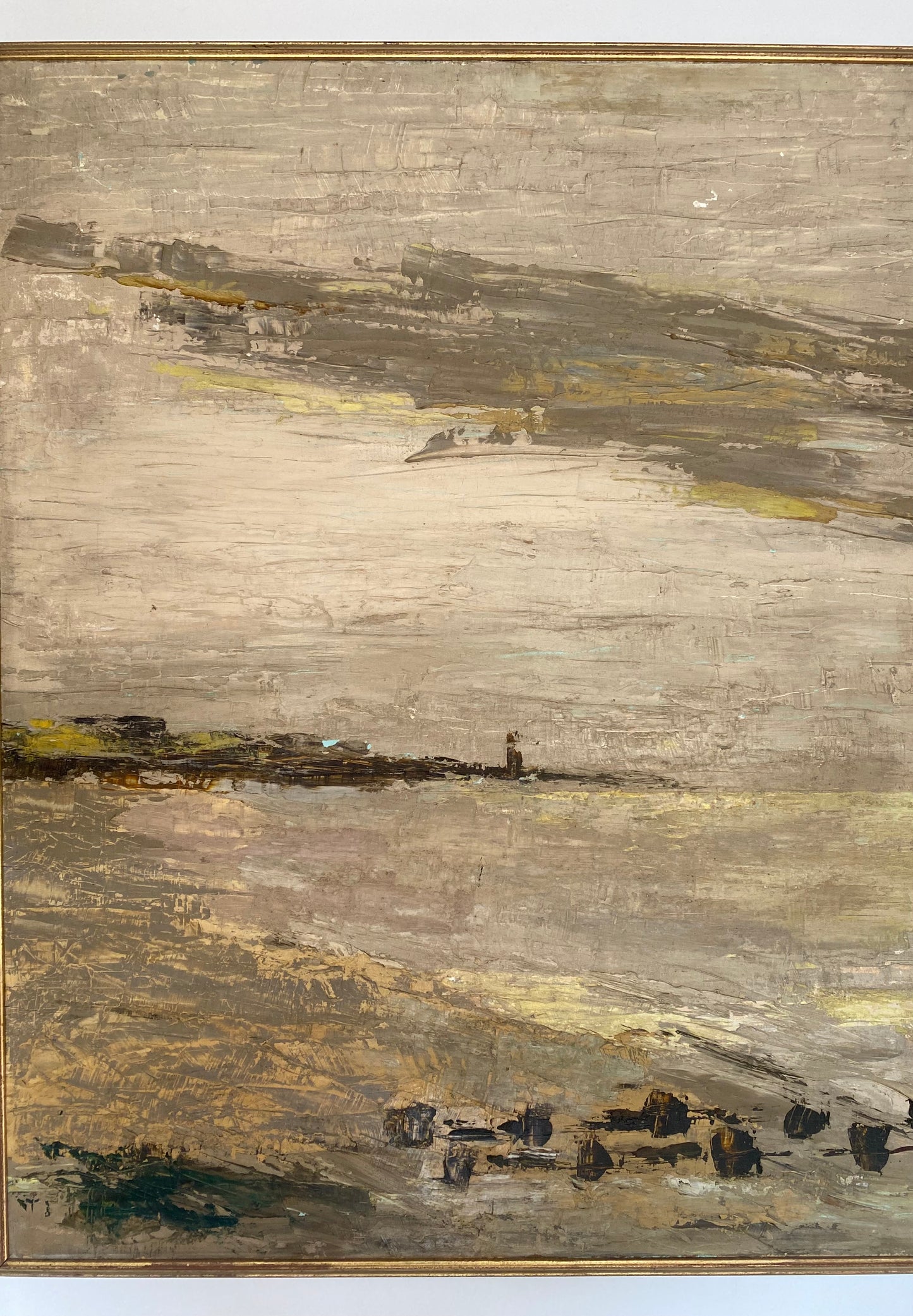 Mia Simon View of the Lighthouse Oil Painting 100 x 100cm
