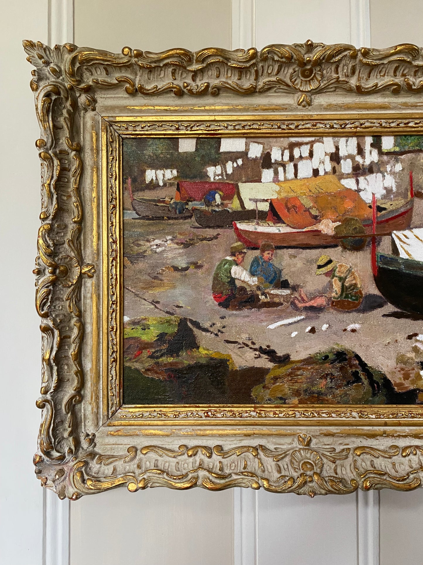Light Work on Shore Oil Painting