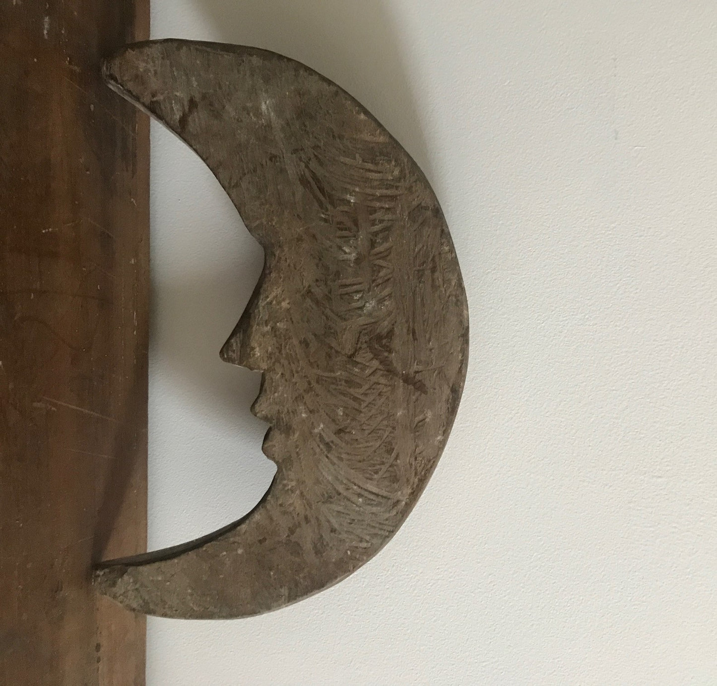 French Wooden Papier Mache Moon