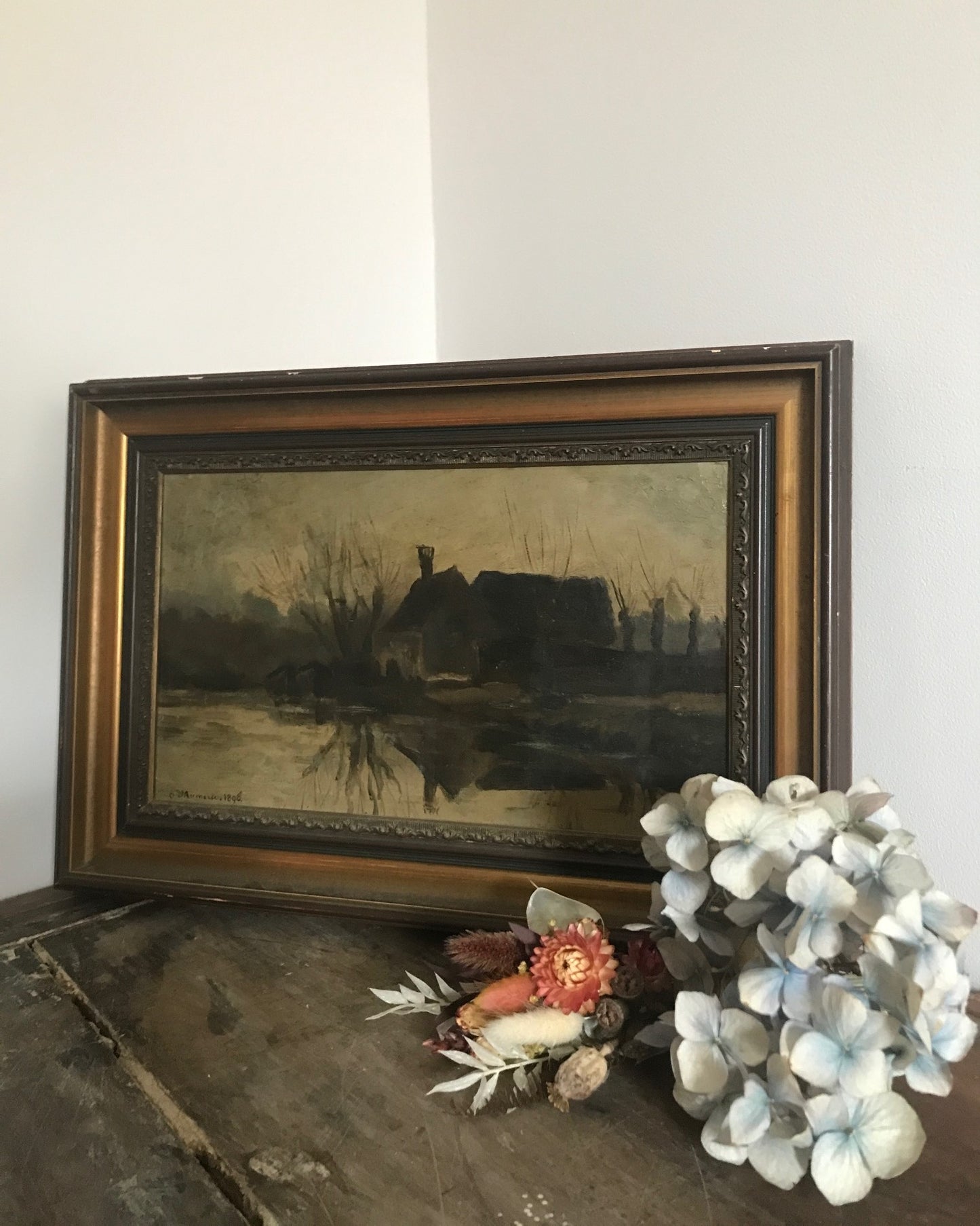 Renowned Dutch Artist O.G. d'Aumerie 'Wounded Mood' Oil on Canvas - Framed