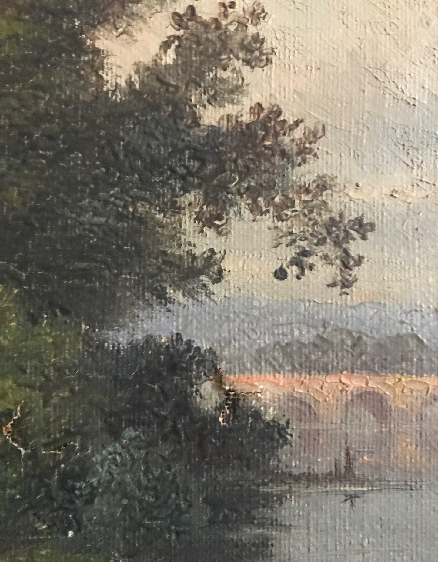 Landscape Oil on Canvas in Chippy Frame