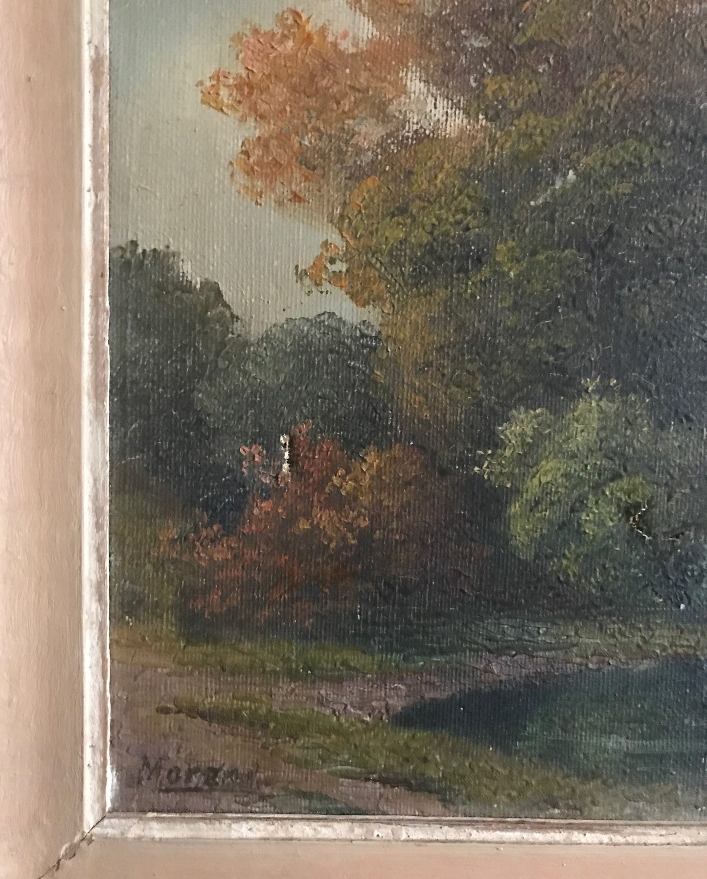 Landscape Oil on Canvas in Chippy Frame