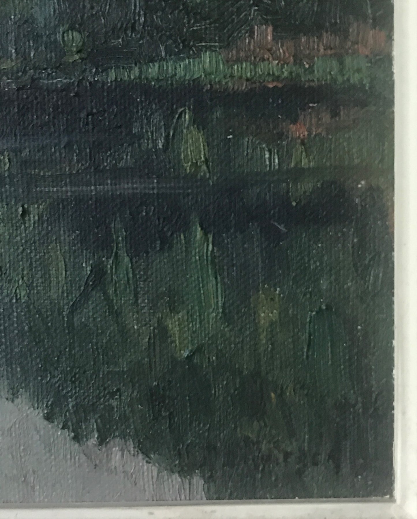 The River Green Painting - Oil on Board Framed