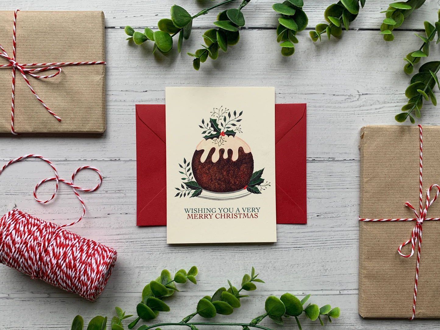 Christmas Pudding Christmas Card