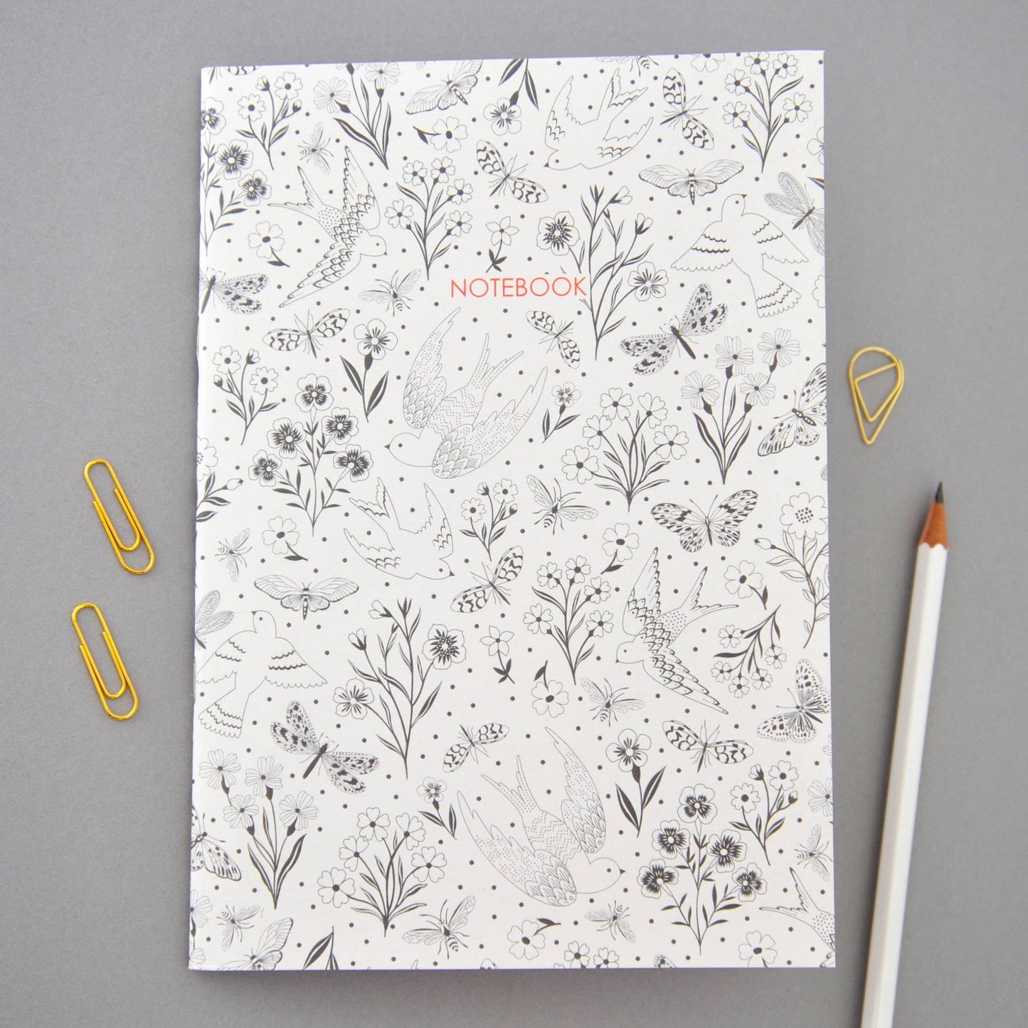 Butterflies, Birds and Bees Design A5 Notebook