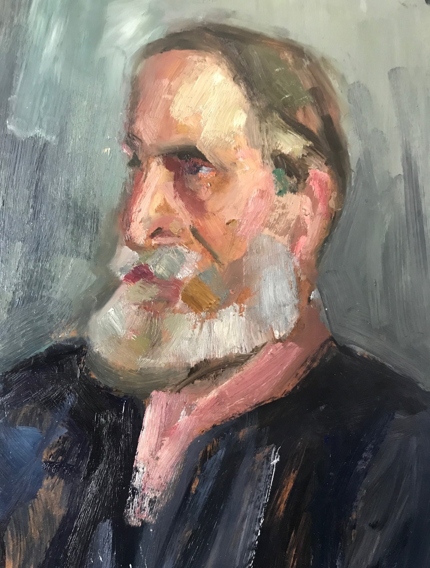 A Gentleman's Portrait Oil on Board 1950