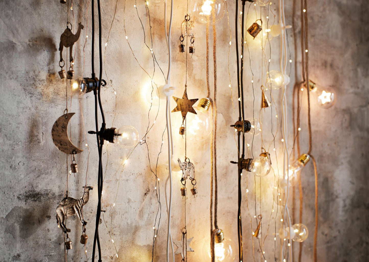 Antique Gold Iron Bell Garland