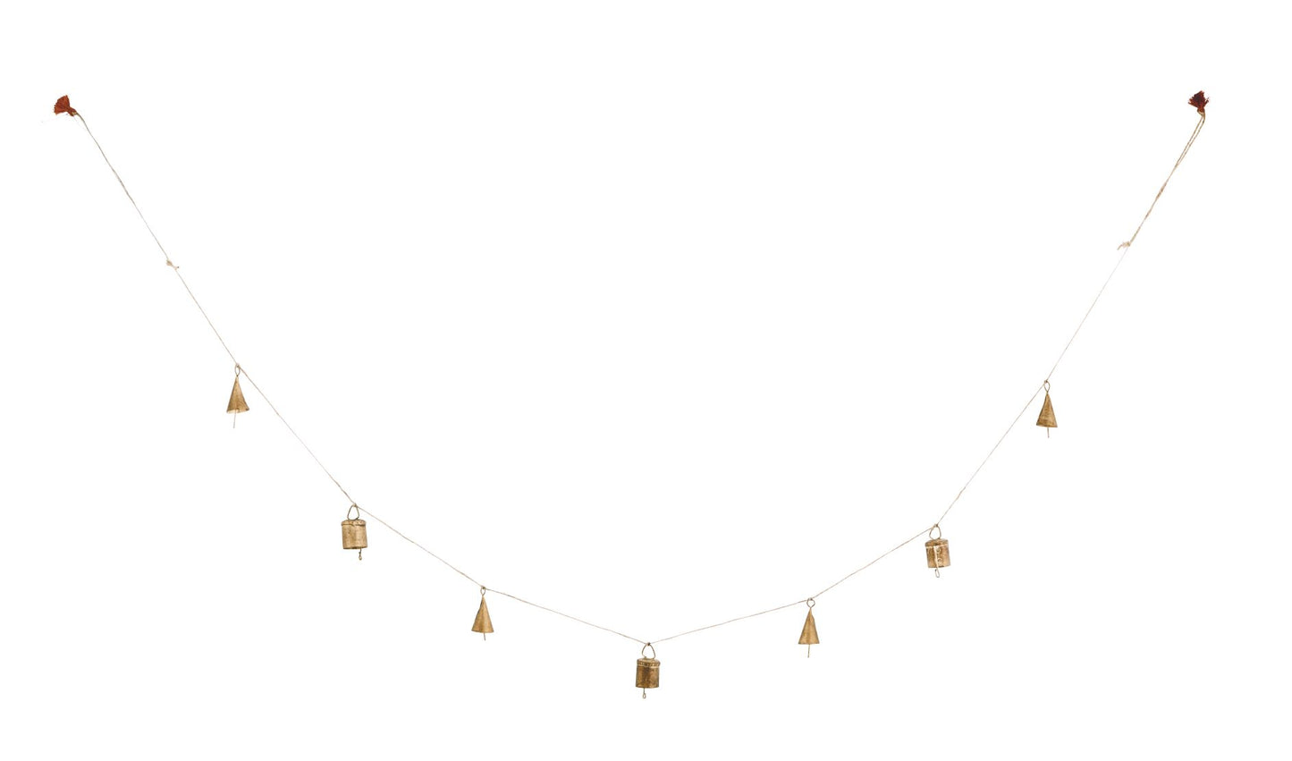 Antique Gold Iron Bell Garland