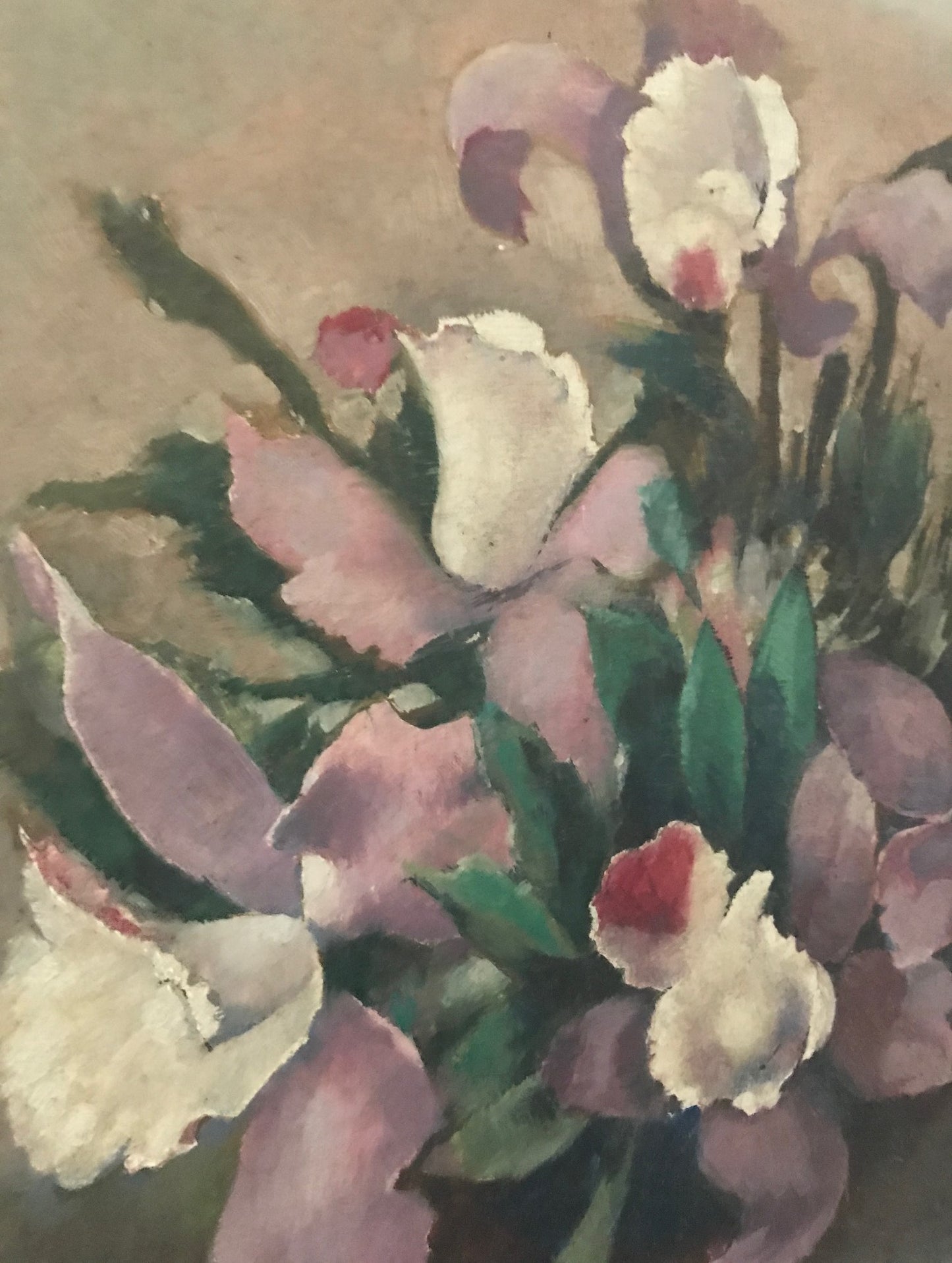 French Floral Oil on Board
