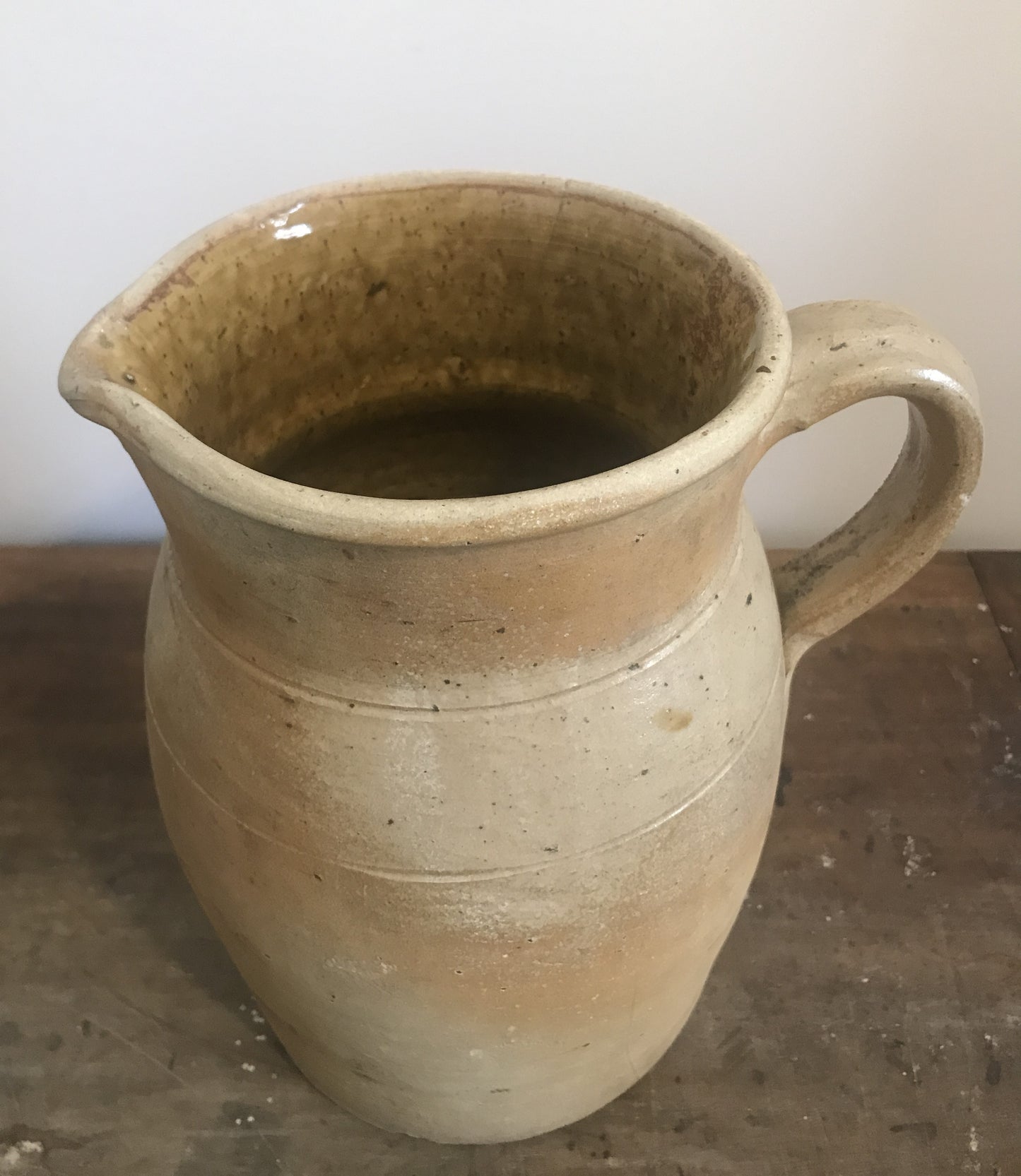 French Terracotta Glazed Jug