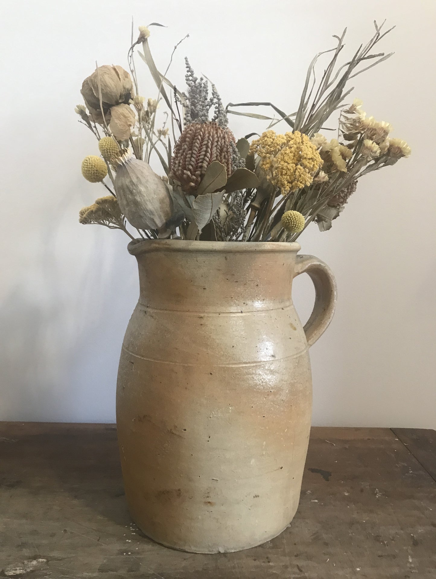 French Terracotta Glazed Jug