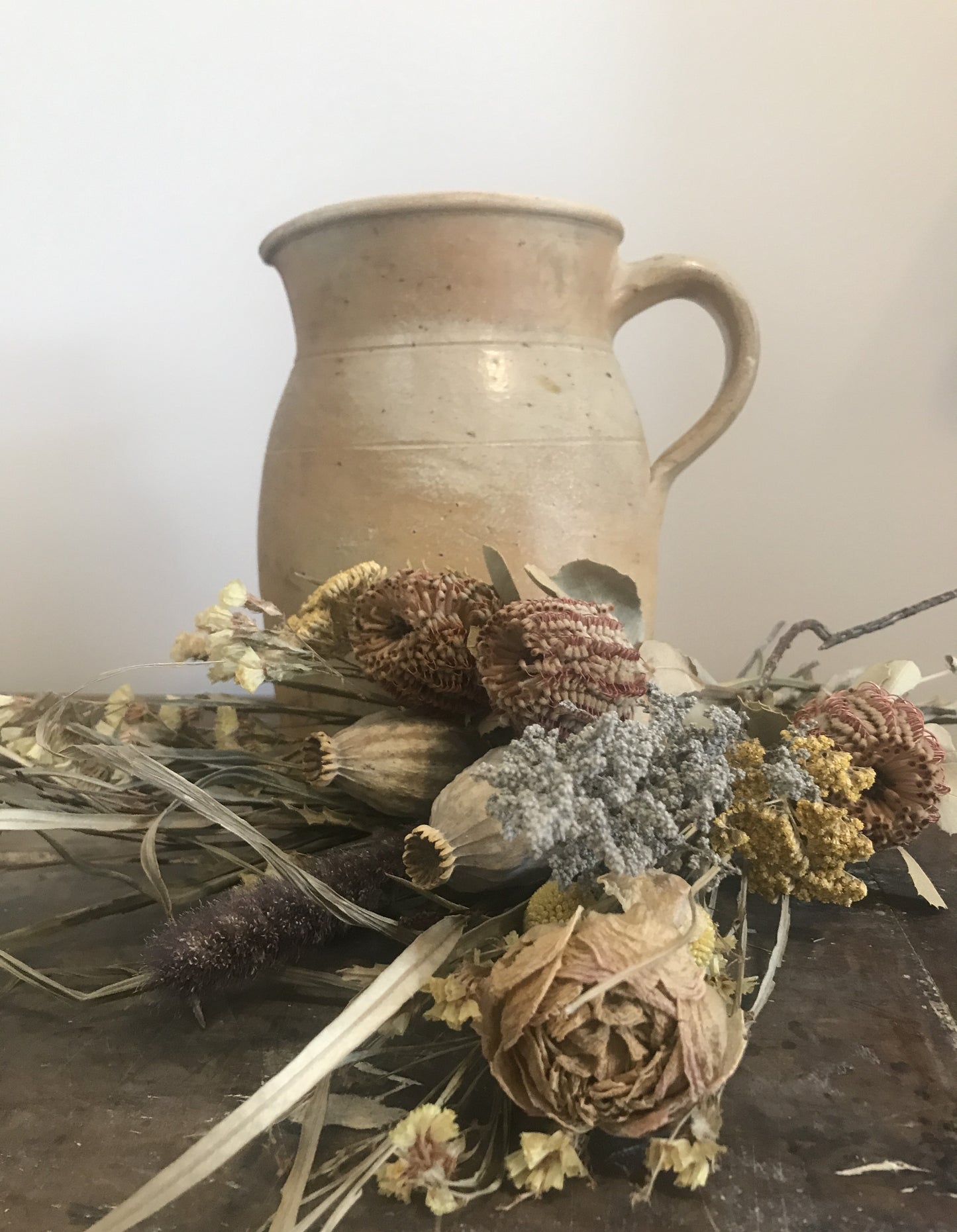 French Terracotta Glazed Jug