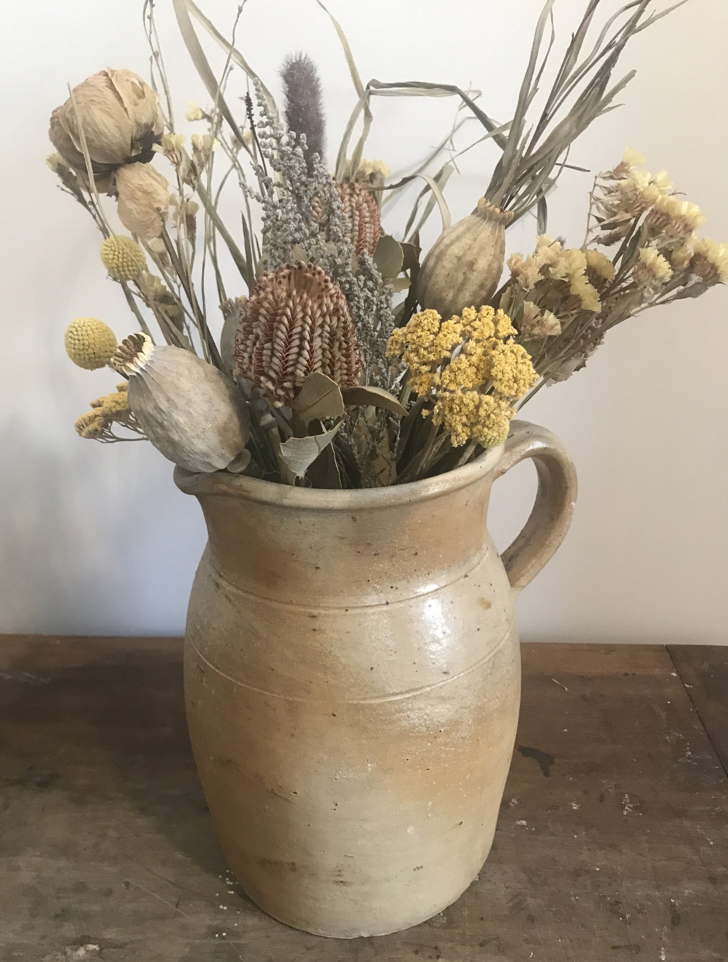 French Terracotta Glazed Jug
