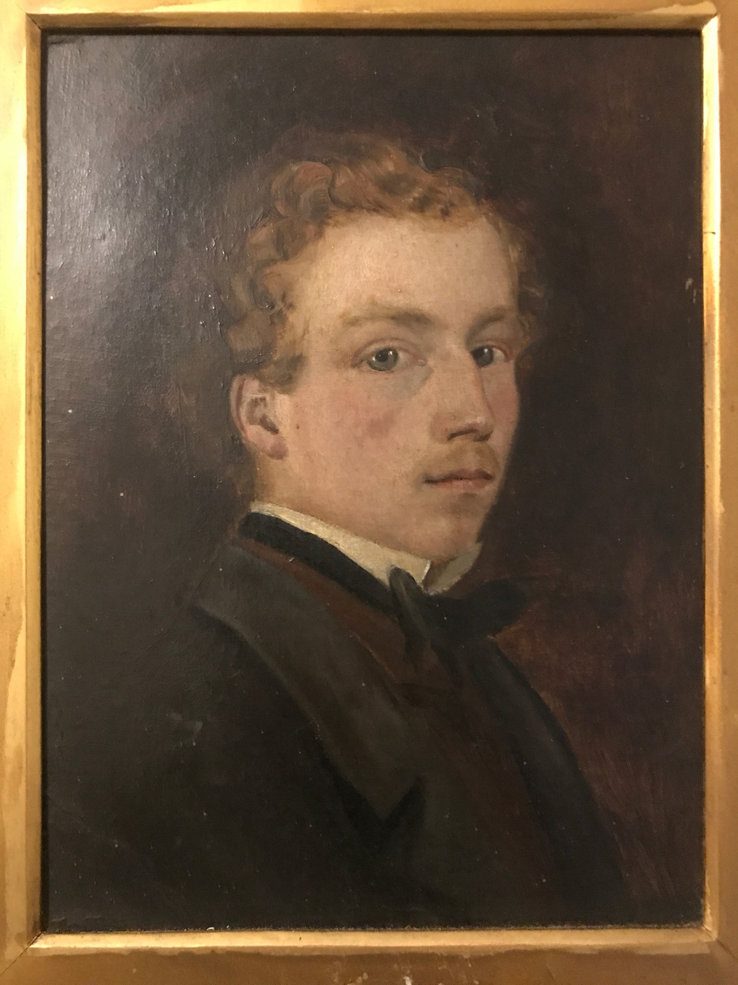 Portrait of a Gentleman - Antique Oil on Canvas 19th Century