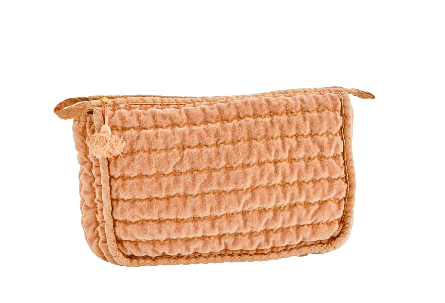 Quilted Velvet Washbag Blush / Melon Sorbet
