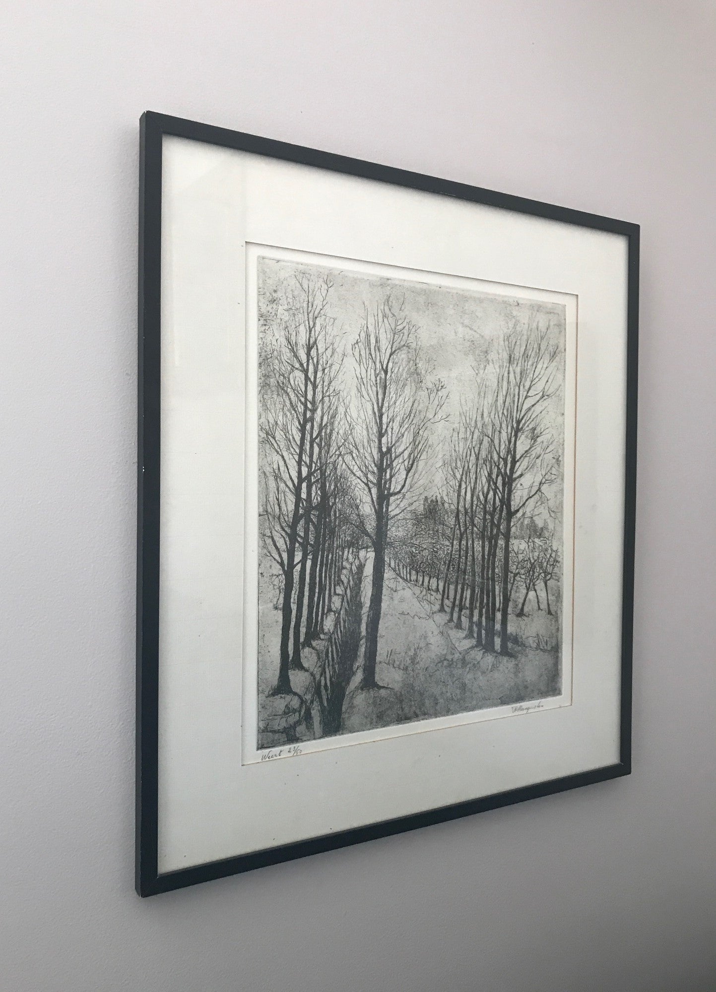 The Trees - Antique Belgian Lithograph - Limited Edition 23/50