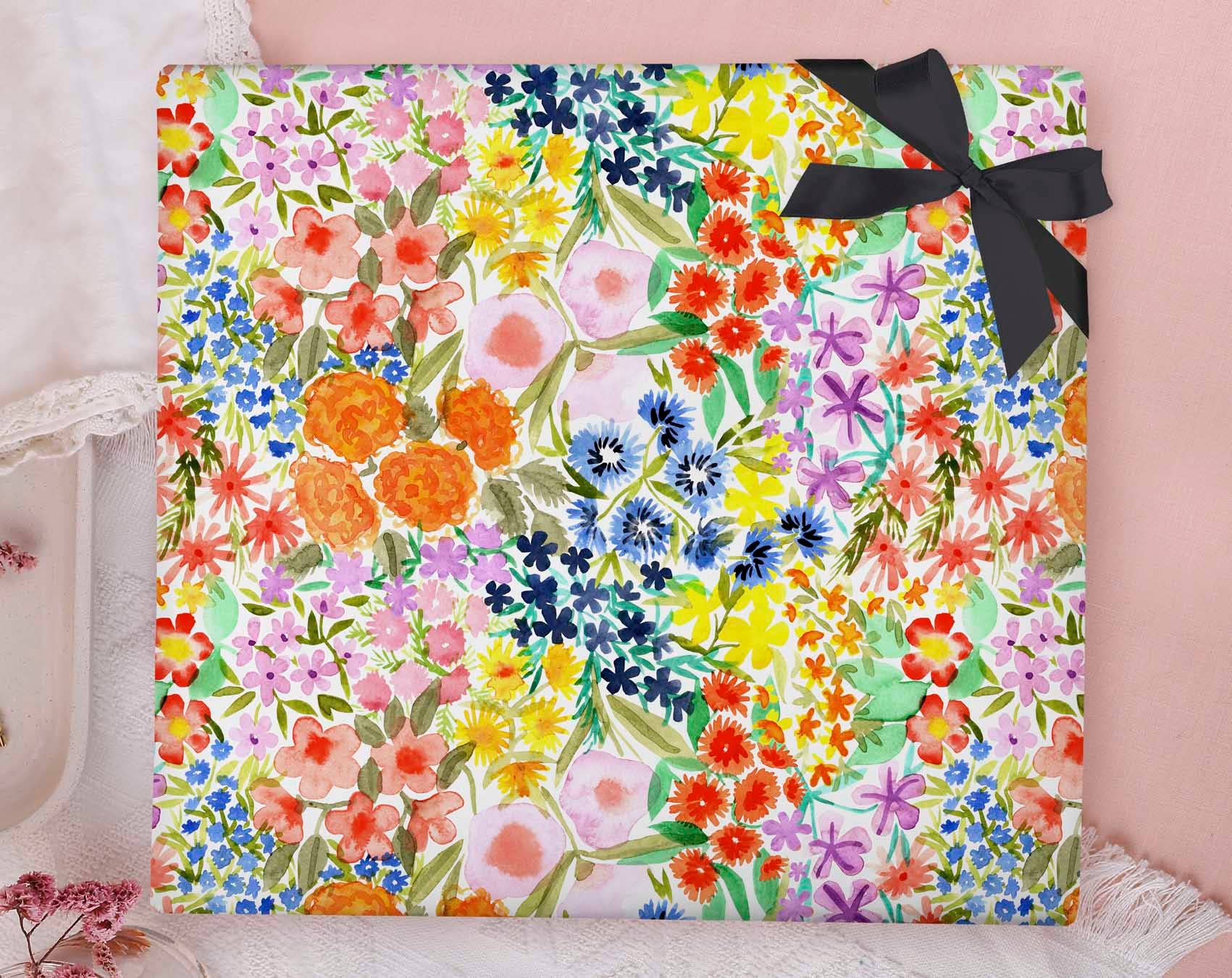 Designer Flower Wrapping Paper 1