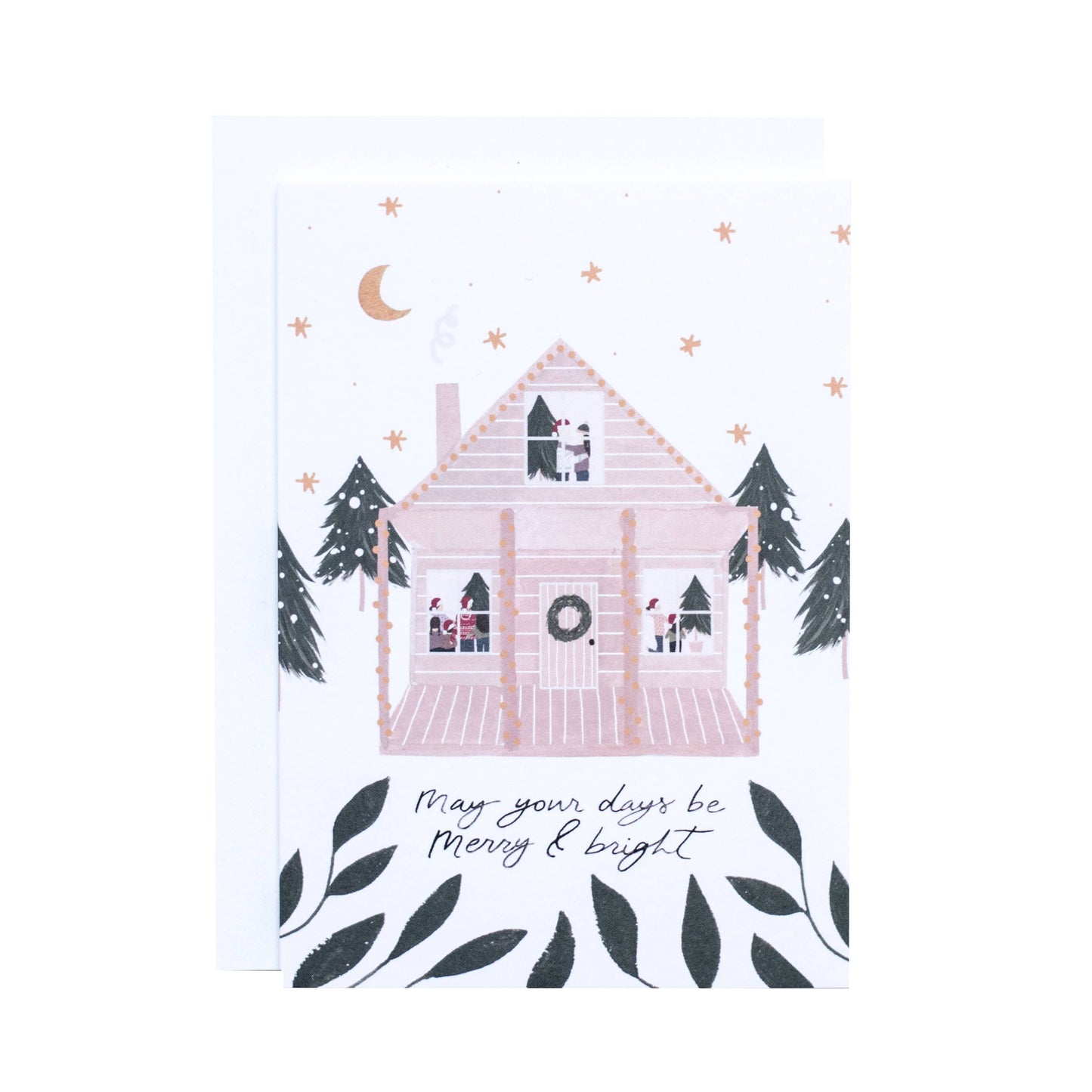 Merry & Bright Christmas Greetings Card