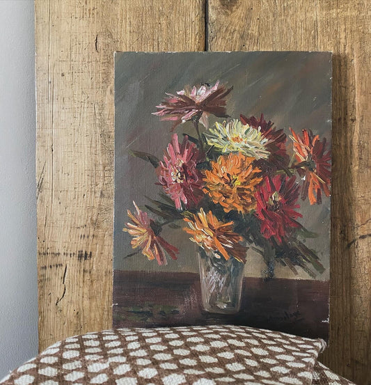 Bright and Beautiful Floral Oil Painting on Canvas