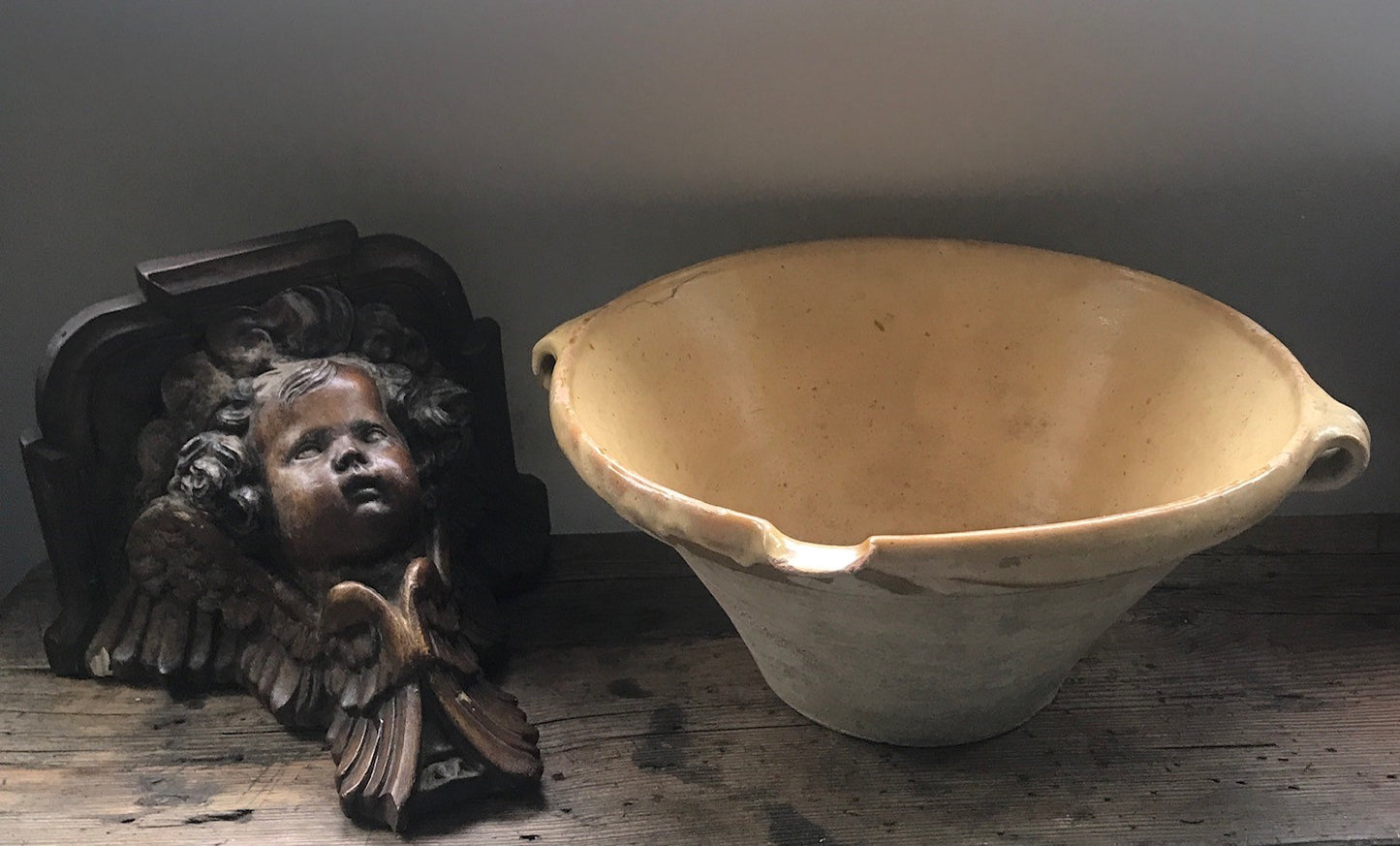 French C19th Yellow Glazed Tian Bowl