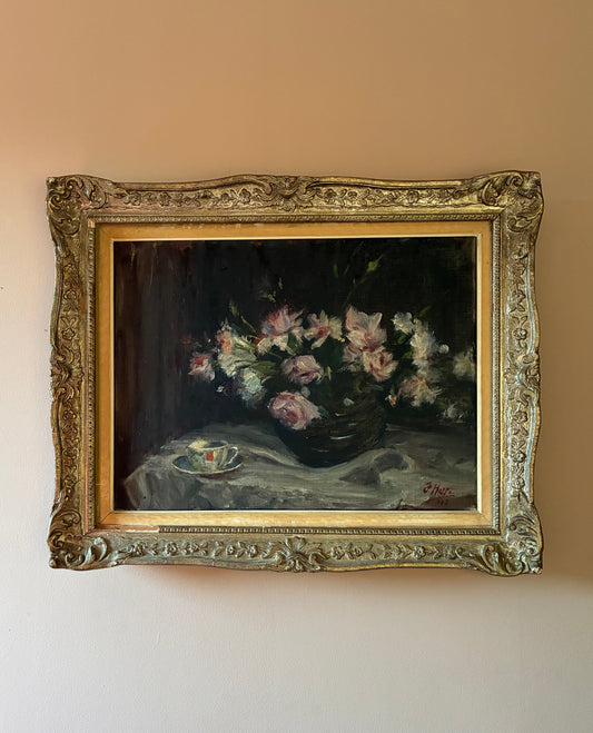 No Plans Floral Oil Painting on Canvas