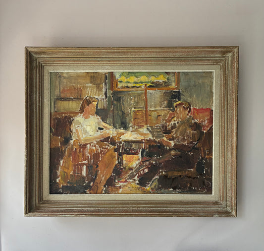 Sunday Conversation Oil Painting on Canvas