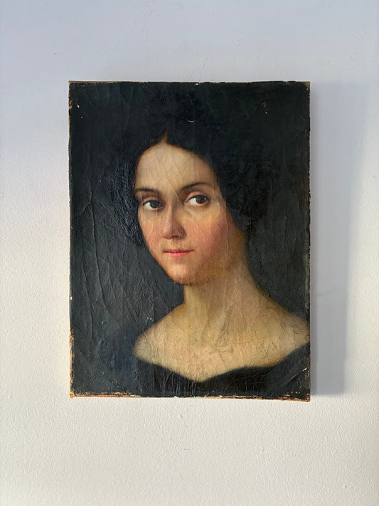 French School Portrait Oil Painting on Canvas