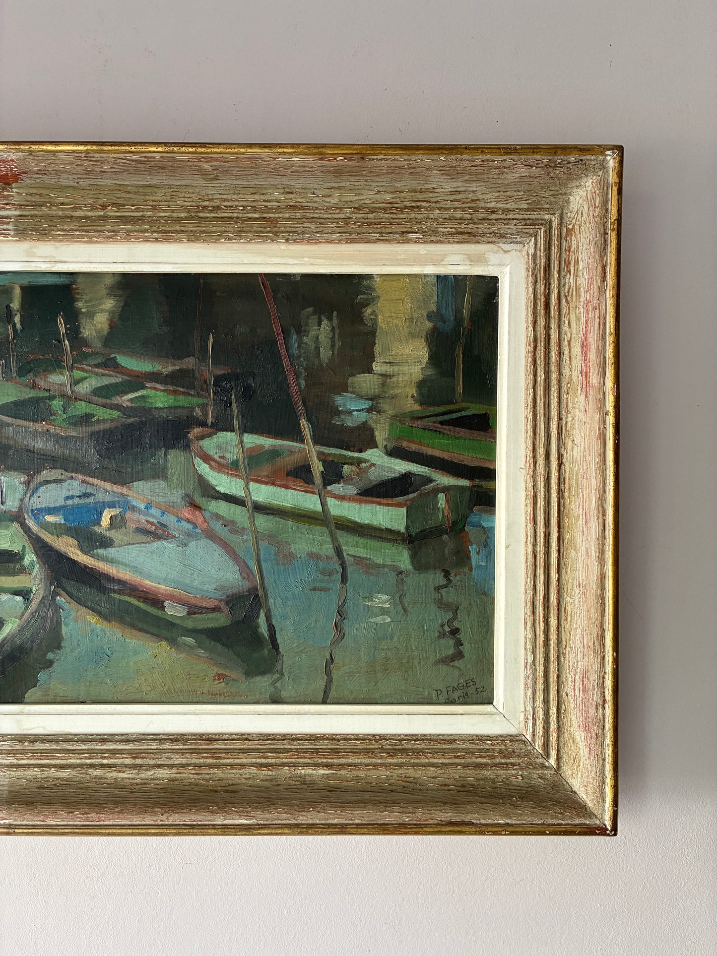 Boats at Rest Oil Painting