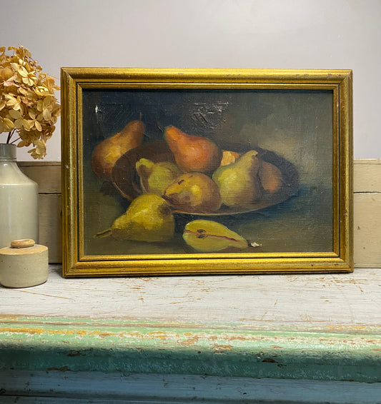 A Beautiful Pear Oil Painting on Canvas