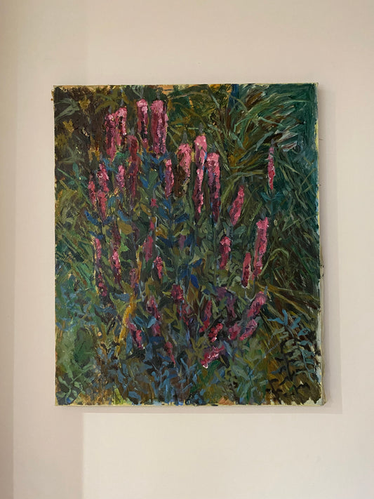 Carl-Otto Kellgren Oil on Canvas of Torchflowers