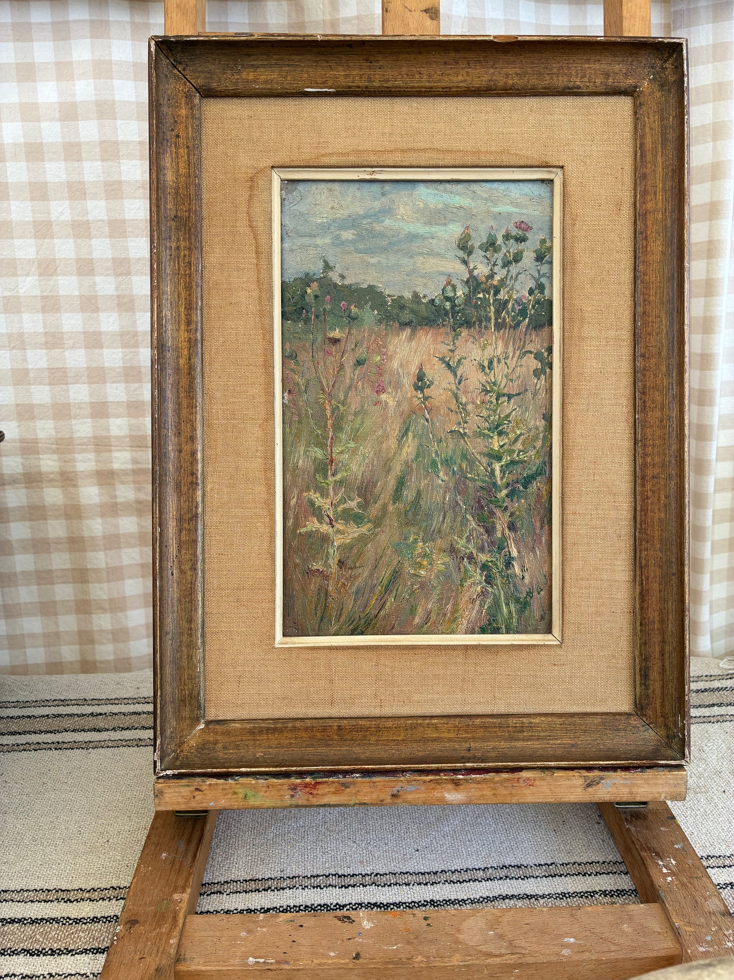 Thistle Oil Painting