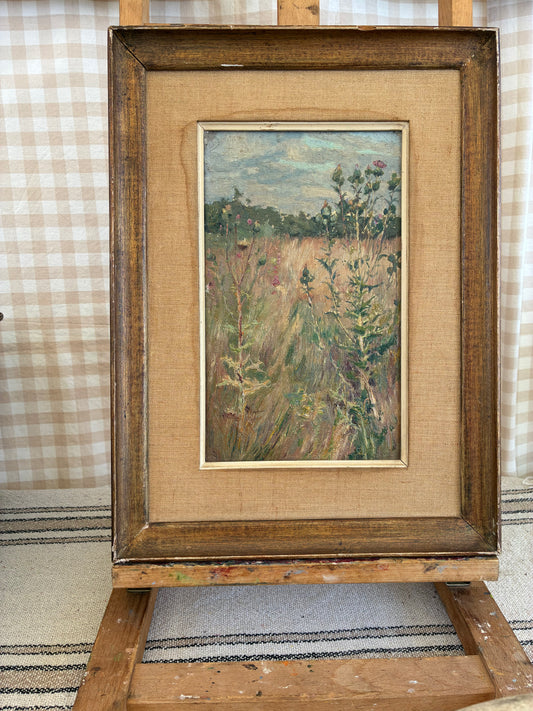Thistle Oil Painting