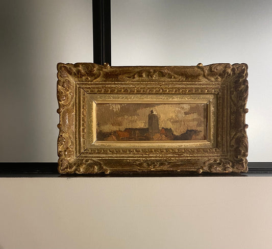 The Village JOSÉ van Gucht Oil Painting in Montparnasse Frame