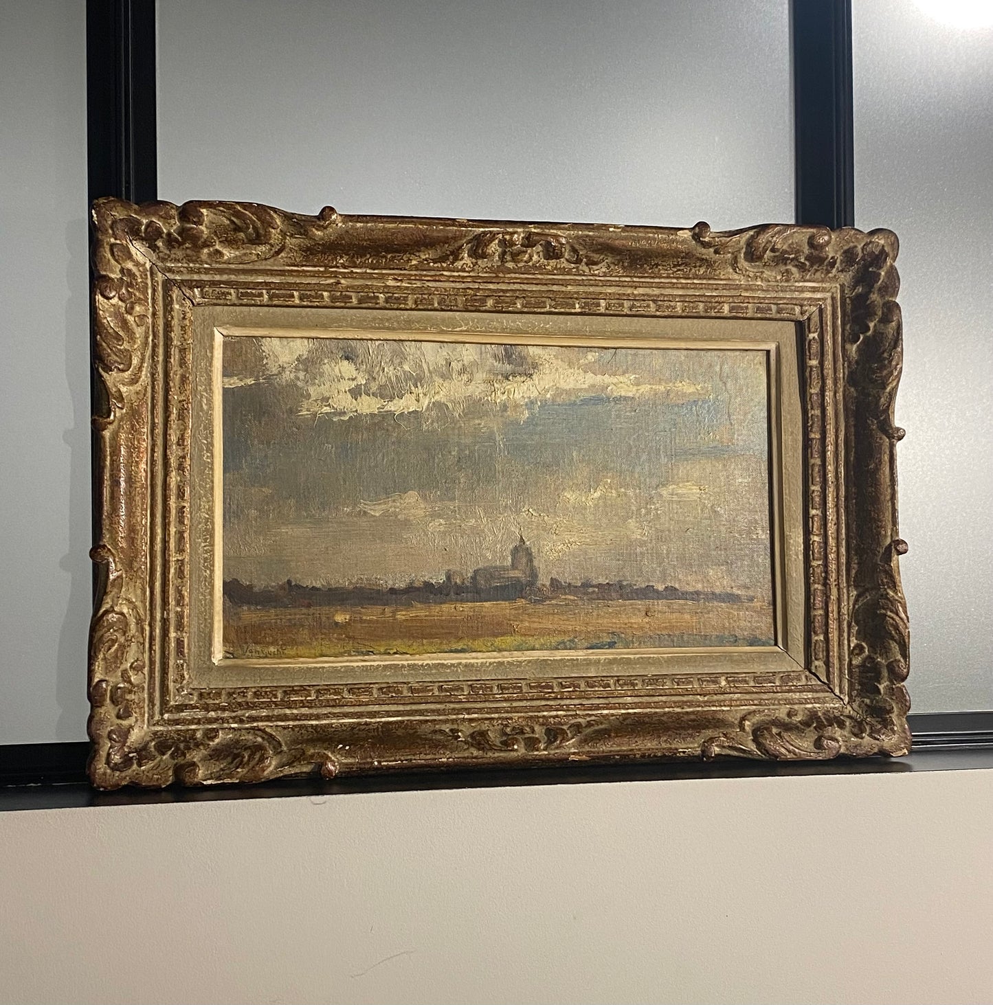 The View JOSÉ van Gucht Oil Painting in Montparnasse Frame