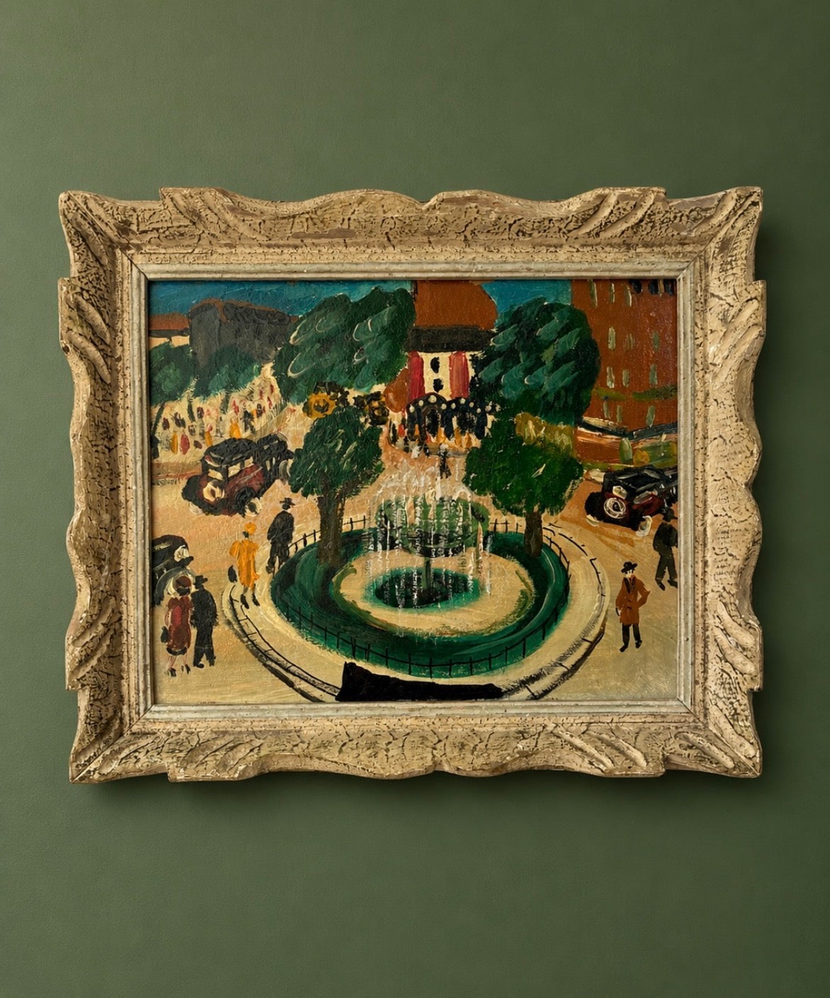 Lucien Genin View of France 1944 Oil Painting