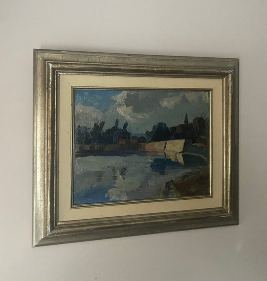 The Mid Century Impressionistic View Oil Painting