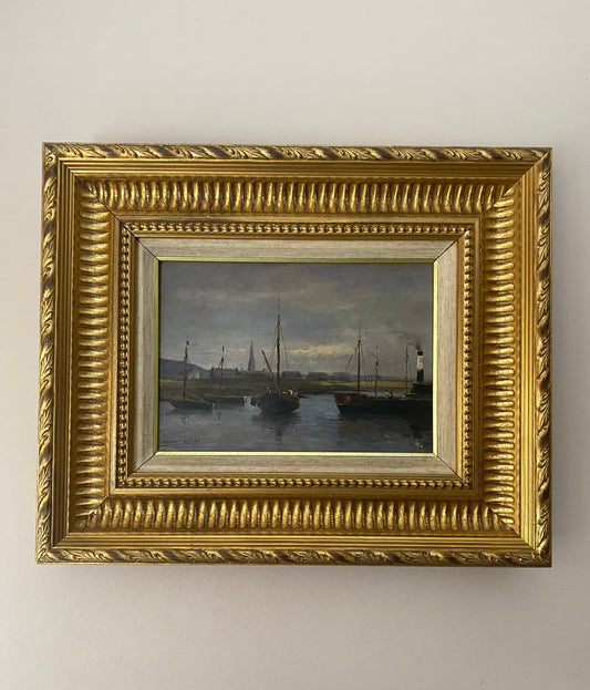 Marius Zabin The Fishing Boats Oil Painting on Canvas