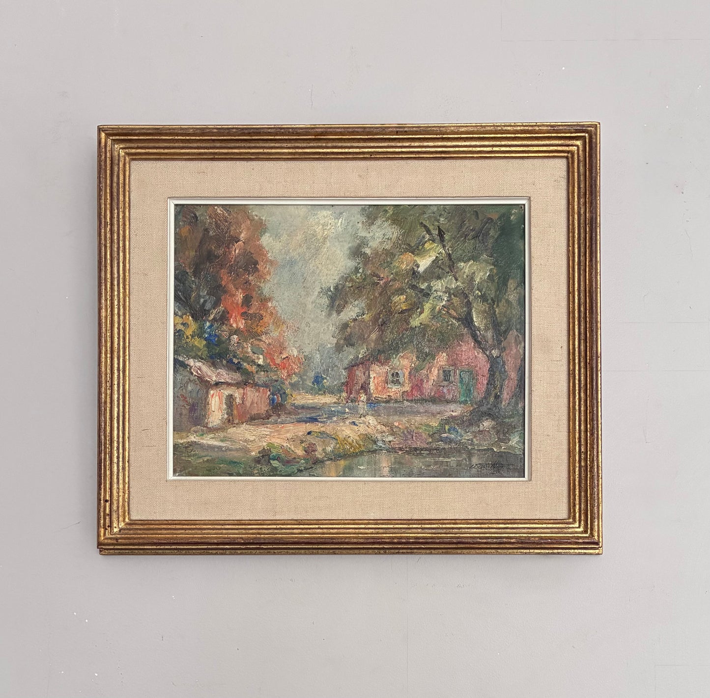 Home by the Water Oil Painting