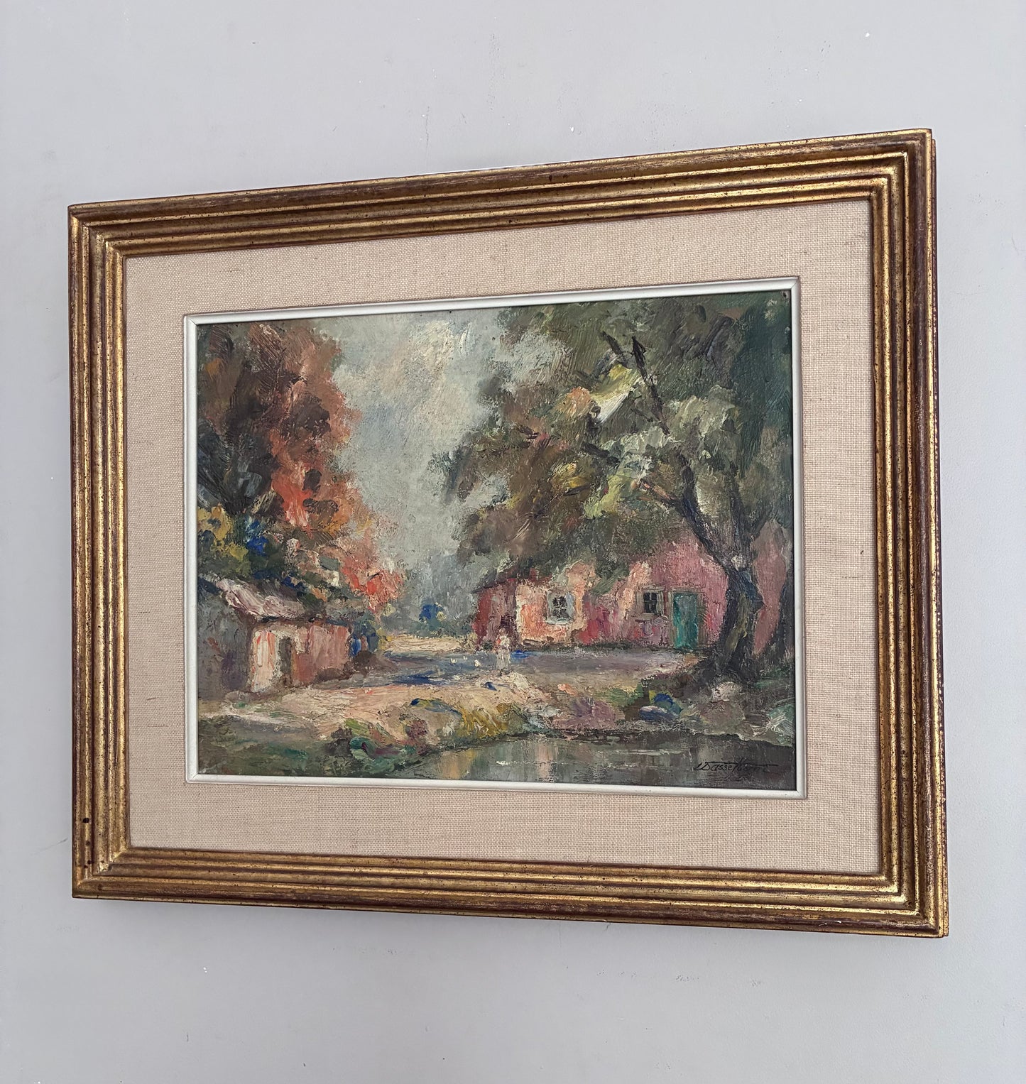 Home by the Water Oil Painting