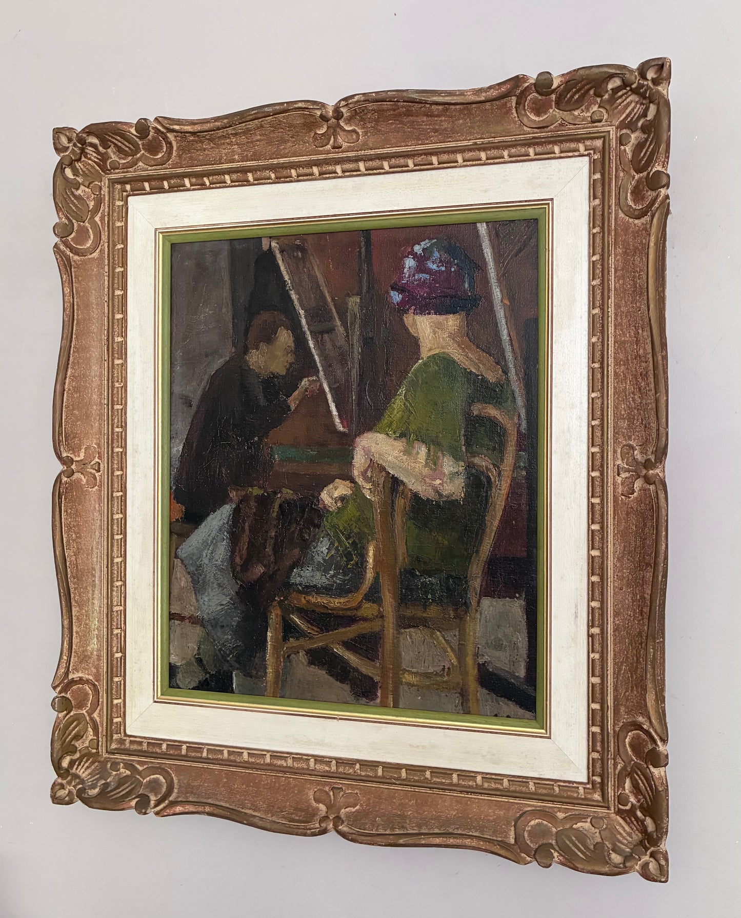 Belgian School The Pose 1927 Oil Painting