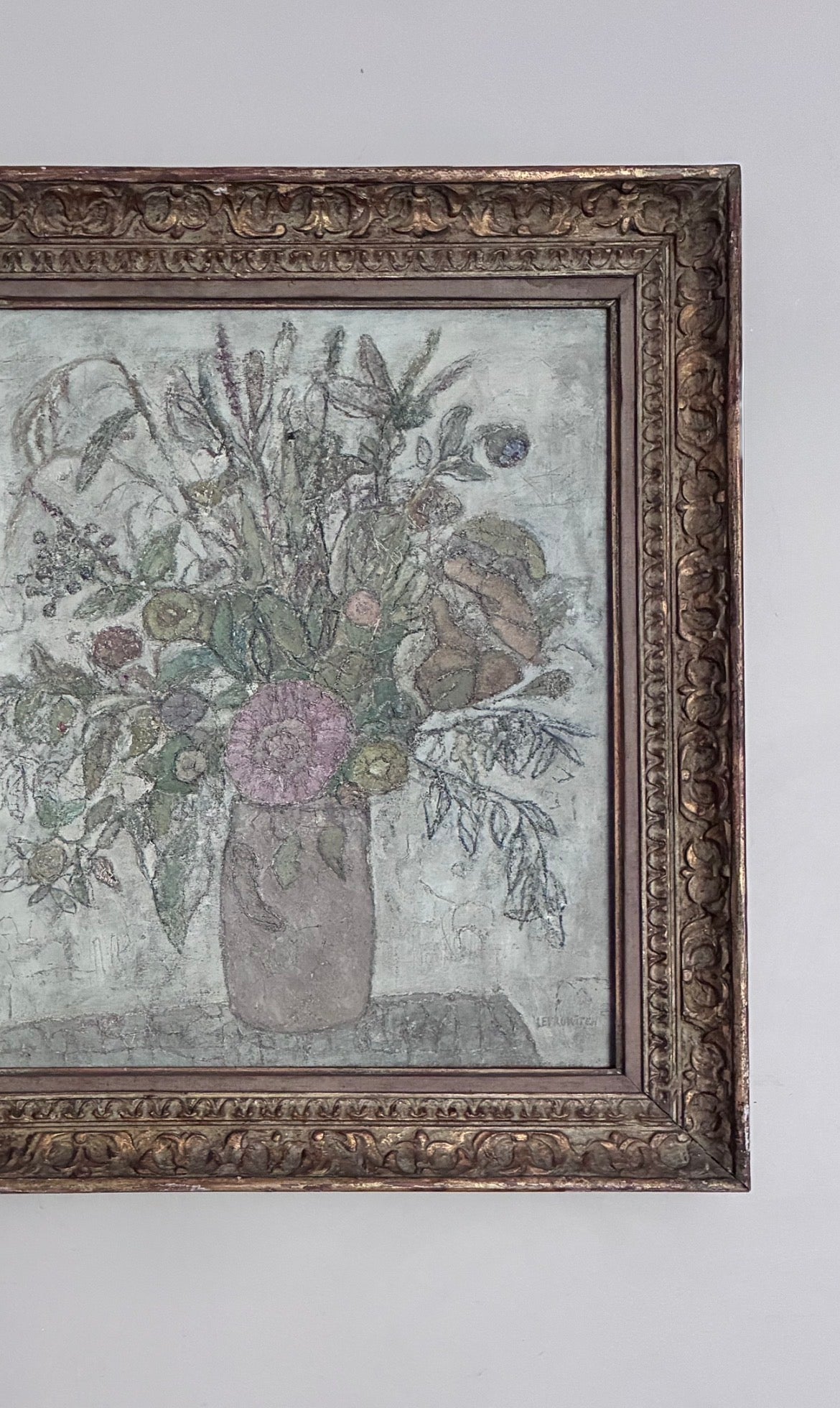 Leon Levkovitch Floral Oil Painting on Canvas
