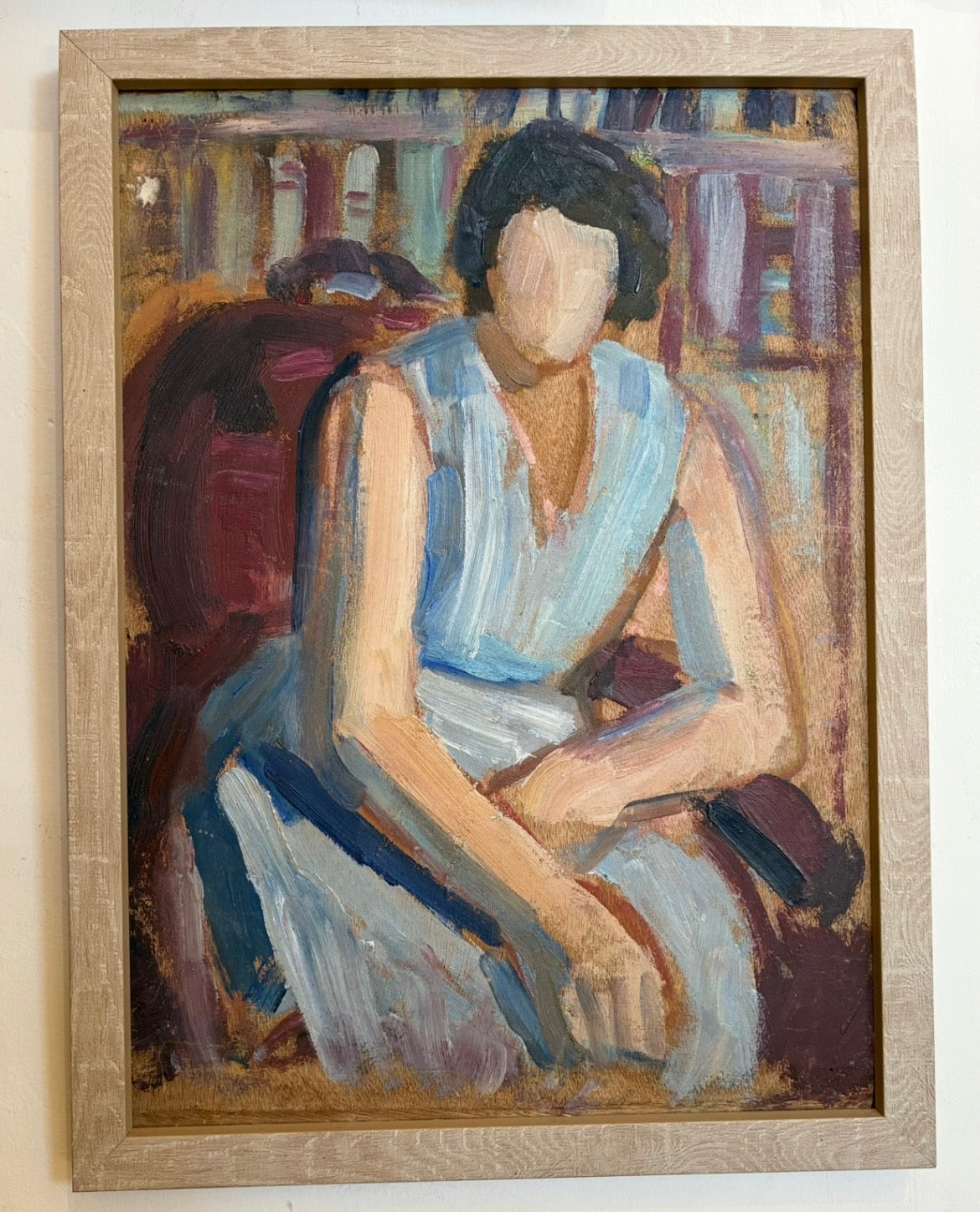 Girl in the Blue Dress Painting
