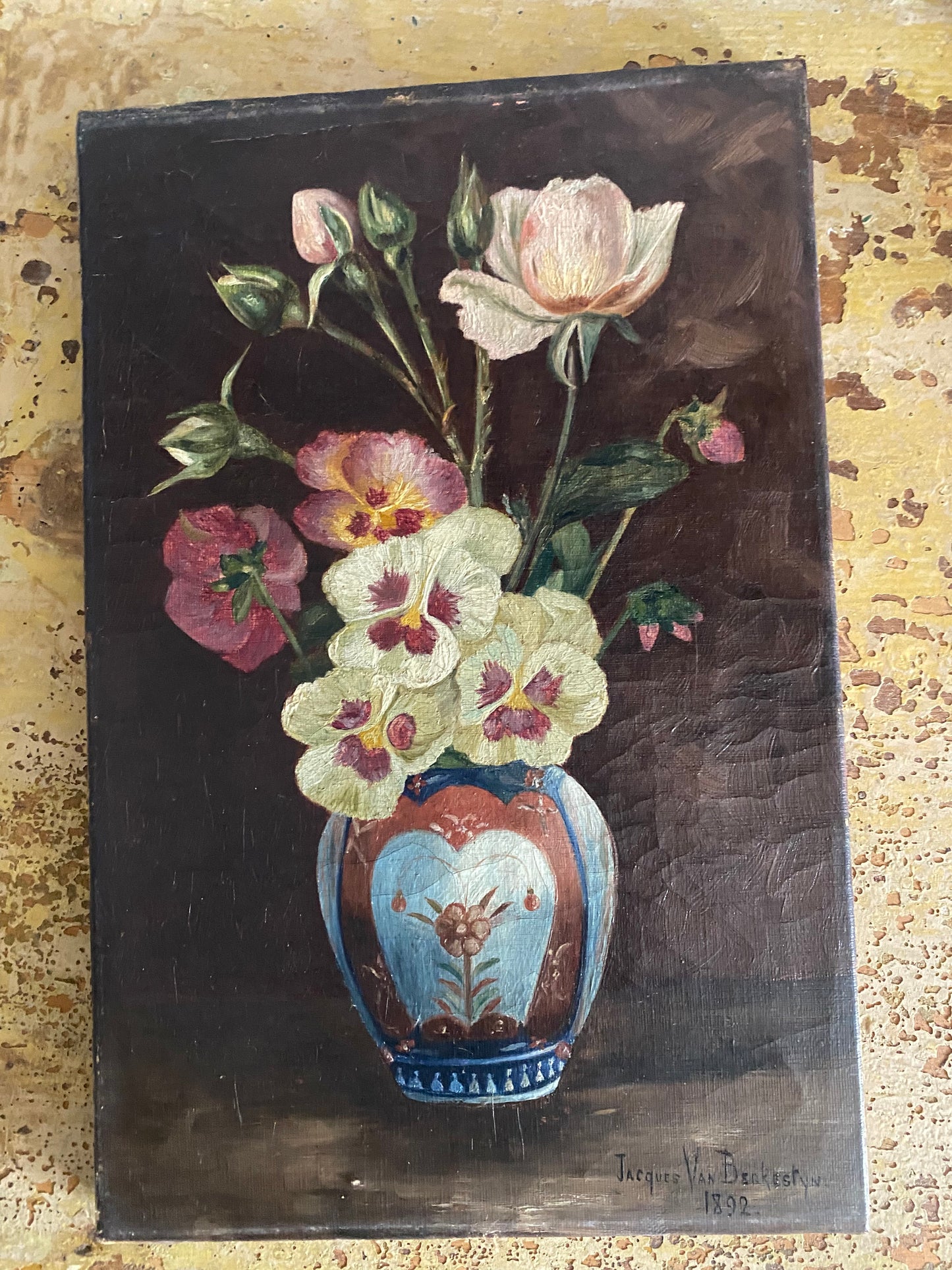 Pansies in an Ornate Vase - Berkestyn