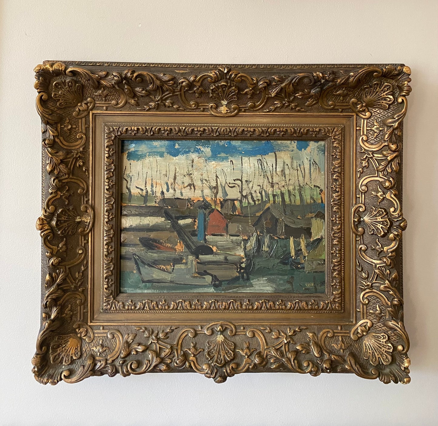 The Old Docks Oil Painting 1945